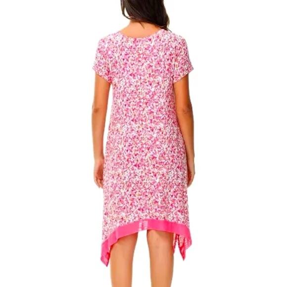 LORI GOLDSTEN Sleepwear Floral Gown NWT $42 Prink Green Yellow Size L - Picture 2 of 7